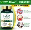 CoQ10 with PQQ, High Absorption Q10 Coenzyme 300mg 90 Vegetarian Softgels, Heart Health and Energy Production