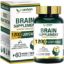 Brain Booster, 60 Capsules Lion's Mane Supplement for Boosting Energy and Memory, Brain Pills for Nootropic Power & Focus & Clarity Support, Vegan Friendly