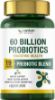 Probiotics, 60 Billion CFU 19 Strains Prebiotic Blend, Keep Digestive System Healthy, Immune System Enhancement Probiotics for Women Men, 60 Veggie Capsules