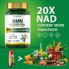 NMN Supplement, 1000MG (60 Vegan Capsules) NMN Nicotinamide Mononucleotide Resveratrol 2-in-1 for Supports Anti-Aging, Longevity and Cellular Energy, Enhance Concentration, Naturally Boost NAD+ Levels