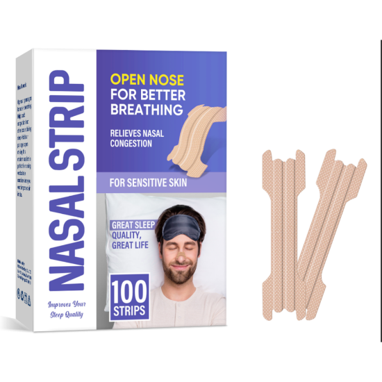 62 pc Mouth Tape for Sleep, Better Breathe Nasal Strips to Reduce Snoring, Drug-Free, Works Instantly to Improve Sleep, Relieve Nasal Congestion Due to Colds & Allergies