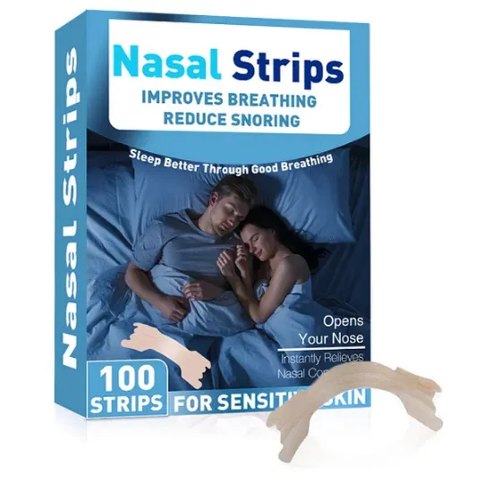 61 pc Mouth Tape for Sleep, Better Breathe Nasal Strips to Reduce Snoring, Drug-Free, Works Instantly to Improve Sleep, Relieve Nasal Congestion Due to Colds & Allergies