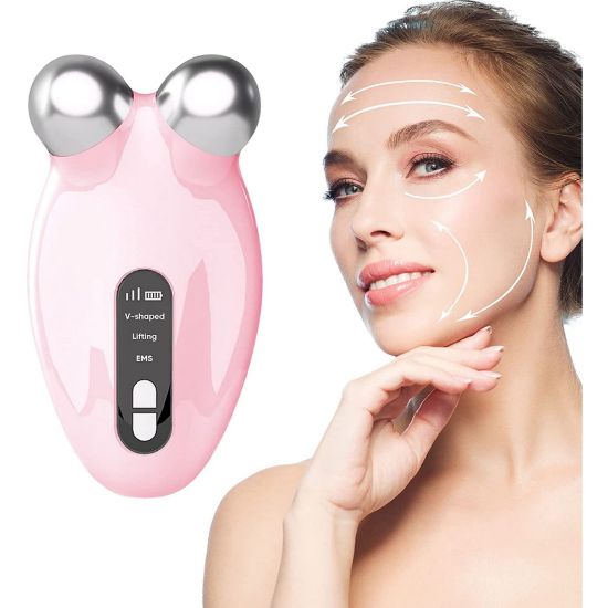 Microcurrent Facial Device, USB Rechargeable Face Massager for Anti Aging and Wrinkle, Intelligent Double Chin Massager