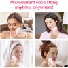 Microcurrent Facial Device, USB Rechargeable Face Massager for Anti Aging and Wrinkle, Intelligent Double Chin Massager