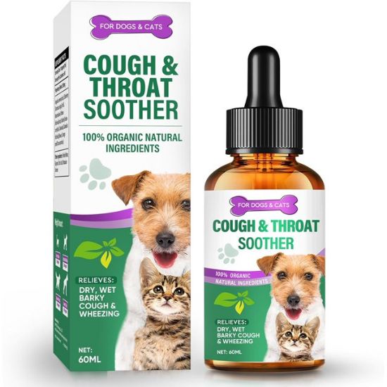 Throat Soother Drop for Dogs, Natural Throat Supplement for Dogs, Sore Throat&Allergy Relief, Improve Dry/Wet/Barky Cоugh and Whêezing