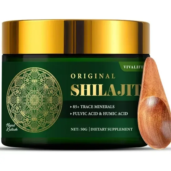 500mg Himalayan Shilajit Resin Supplement, 85+ Trace Minerals Complex for Brain Booster & Energy, Immune Support, Overall Health - 50g (2-3 Month Supply)