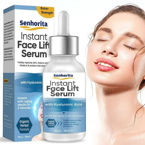 Picture of Instant Face Lift Serum, Temporary Skin Tightening Serum to Smooth Fine Lines and Wrinkle, Visibly Firming Loose Sagging Skin for Face and Neck, Blue