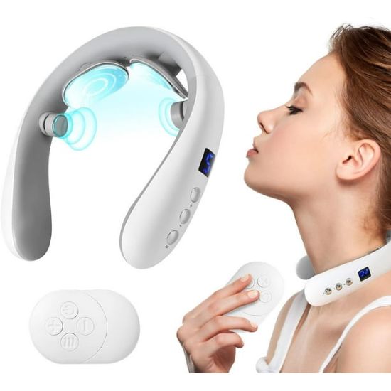 Picture of Neck Massager with Heat, Portable Electric Neck Massager for Pain Relief Deep Tissue, Lymphatic Drainage Massager with 10 Modes&16 Levels, 130g Ultra-Light Wear, Relax Gift for Her/Him/Friend/Dad/Mom