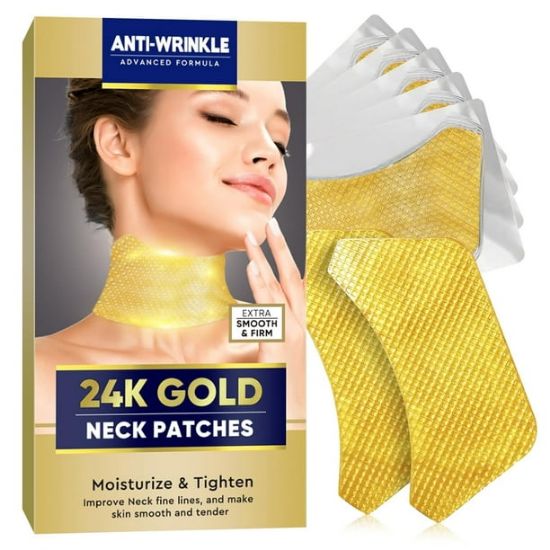 Picture of Neck Wrinkle Patches, Smoothing Neck Fine Lines & Wrinkles, Natural Anti-Wrinkle Neck Patches with Hydrolyzed Collagen for Men & Women, 5PCS