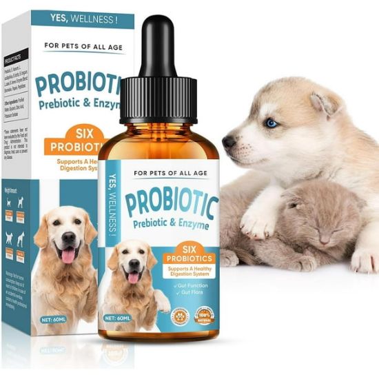 Picture of Probiotic for Dogs, Probiotic Drops for Dogs with Digestive Enzymes, Dog Probiotics for Yeast, Itchy Skin and Itchy Ears, Digestive Health Support, Relieve Diarrhea and Indigestion